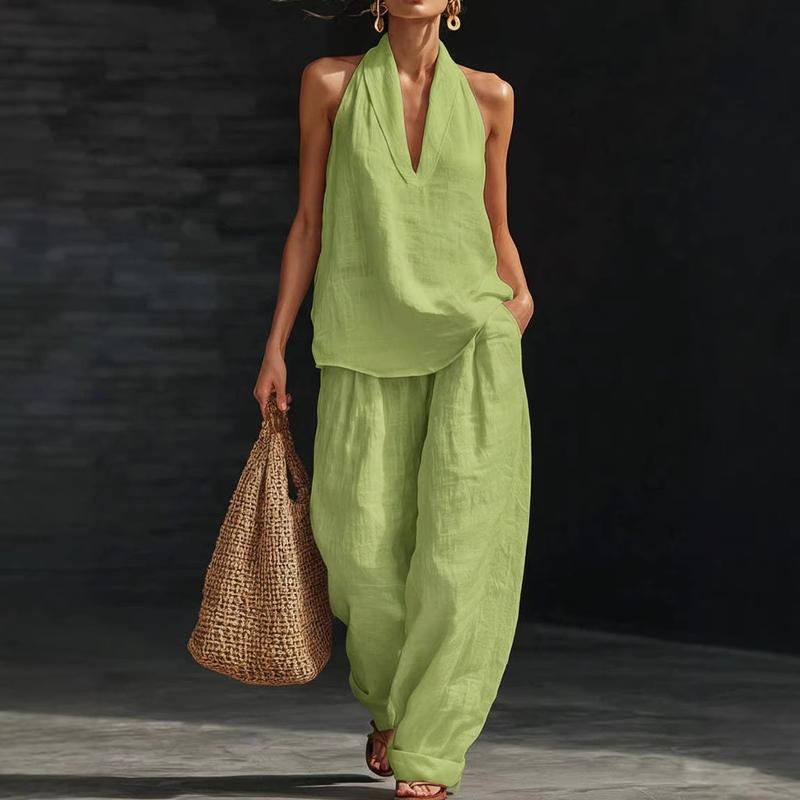 Ainhoa — Linen-Texture Two-Piece Set