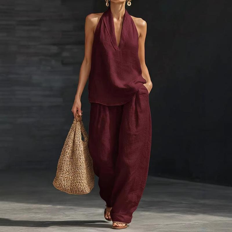 Ainhoa — Linen-Texture Two-Piece Set