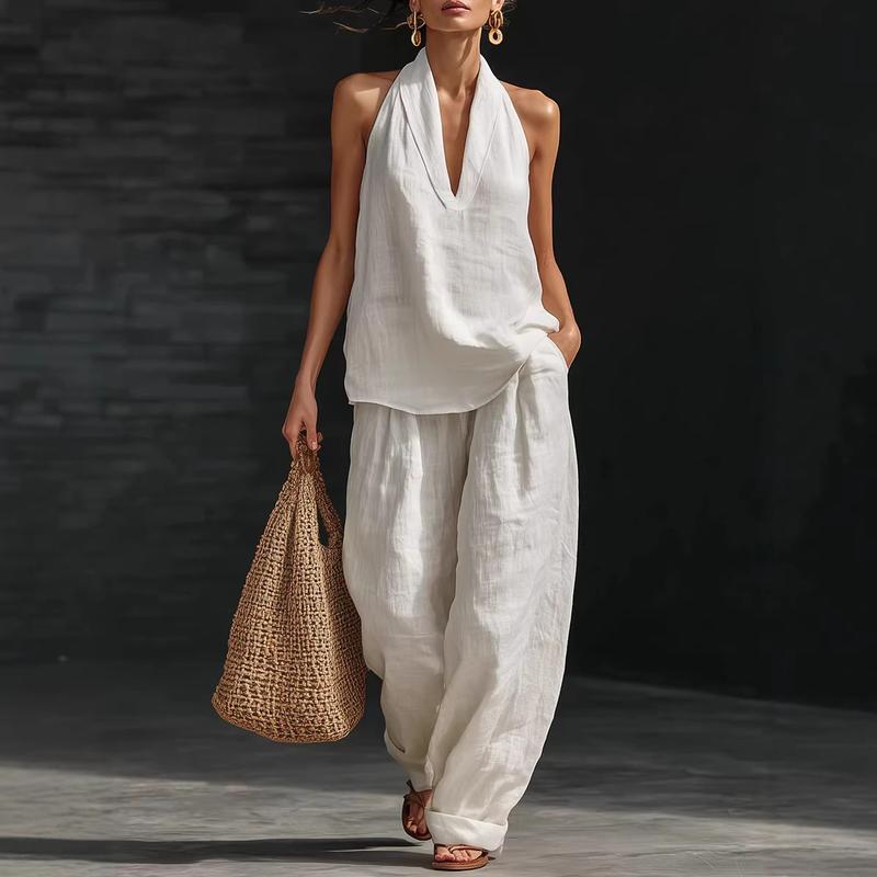 Ainhoa — Linen-Texture Two-Piece Set